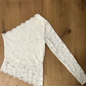 One Shoulder Lace Top